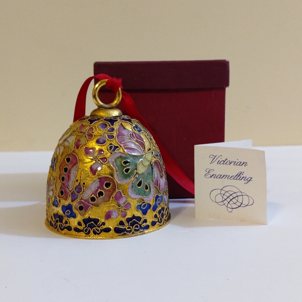 NYCO International Victorian Enameling Copper Mold Bell Hummingbird Butt…